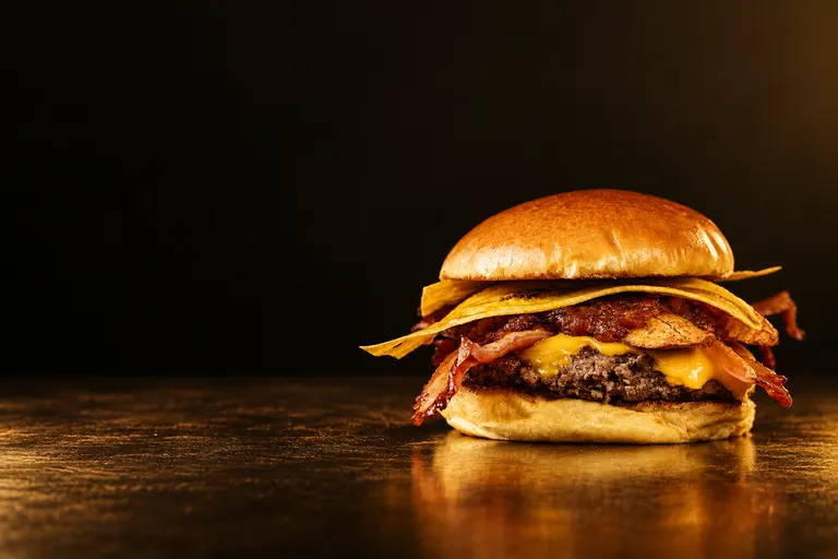 Vorbereitetes Burger-Bildkonzept